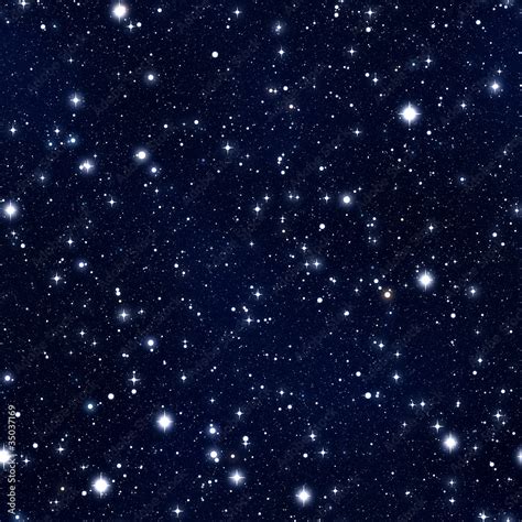 Seamless texture simulating the night sky with stars Stock Photo | Adobe Stock