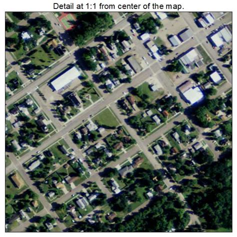 Aerial Photography Map of Walhalla, ND North Dakota