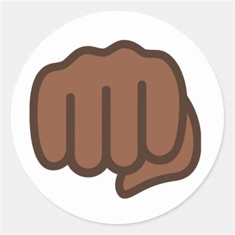 Cool Fist Bump Emoji Classic Round Sticker | Zazzle.com