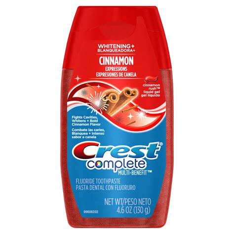 Crest Complete Whitening Liquid Gel Toothpaste, Cinnamon Rush, 4.6 oz ...