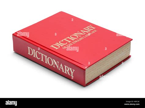 Closed Red English Dictionary Isolated on White Background Stock Photo ...