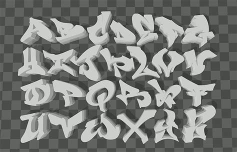 Cool 3d Graffiti Alphabet