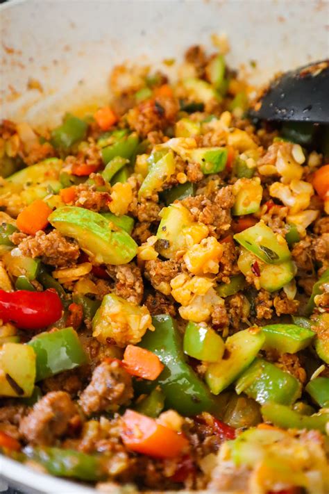 Healthy Ground Beef And Vegetable Skillet - Homemade Mastery