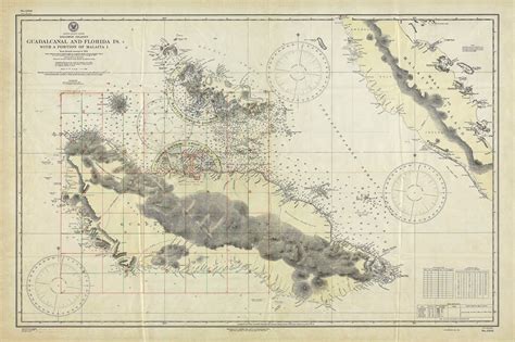 WWII Map of Guadalcanal, South Pacific, 1942 | Battlemaps.us