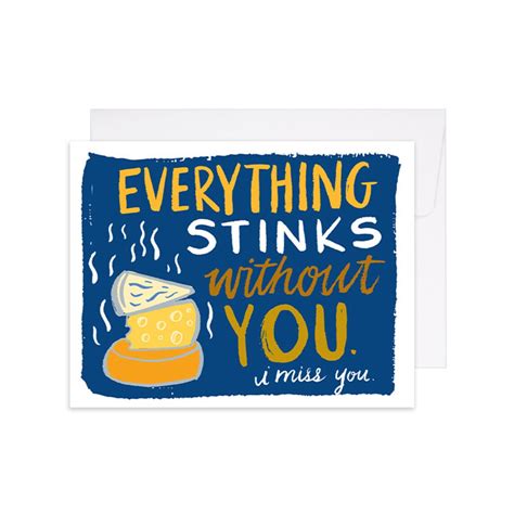 Miss You Card Funny Miss You Card Everything Stinks - Etsy