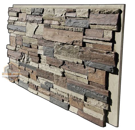 Tennessee Stack Stone Panel Finished in Rustic Lodge | Stone panels ...