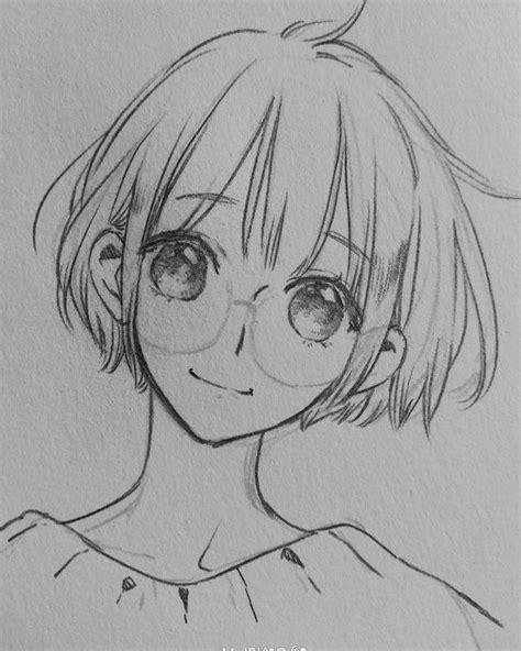 glasses-short-hair-how-to-draw-anime-step-by-step-black-and-white ...