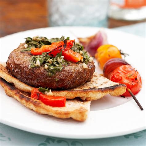 Grilled Chili Burgers with Chimichurri Topping Recipe - EatingWell