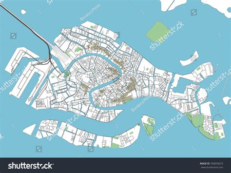 Colorful Venice Vector City Map Stock Vector (Royalty Free) 709659073 | Shutterstock