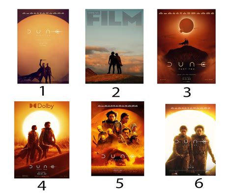 Dune Part 2 2024 Movie Poster Dune DUNE Part Two Dune 2 Timothée ...