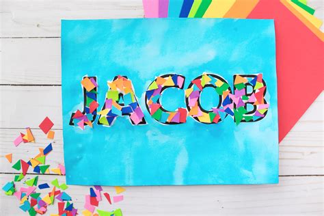 Simple and Fun Rainbow Name Craft for Kids - Made with HAPPY