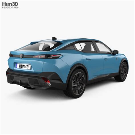 Peugeot 408 hybrid 2023 3D model - Vehicles on Hum3D