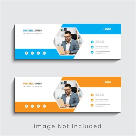 Premium Vector | Creative best email signature design template or professional facebook cover ...