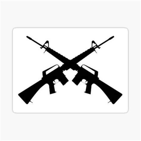 "crossed rifles" Sticker for Sale by Iskanderox | Redbubble