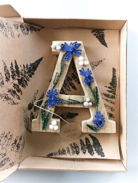 Floral letter personalised flower letter wooden free stand | Etsy