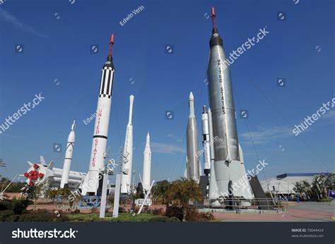 Cape Canaveral, Fl - Jan 2: Display Of Rockets At The Rocket Garden At Kennedy Space Center ...