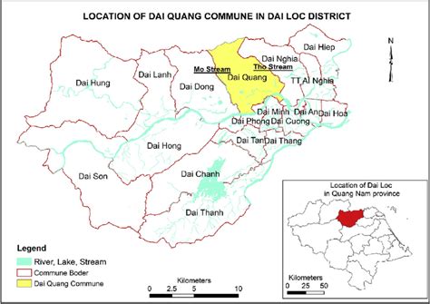 Locations of Dai Loc district and Dai Quang commune, Quang Nam... | Download Scientific Diagram