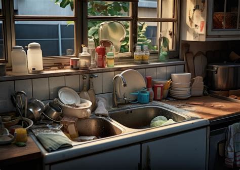 Premium AI Image | A kitchen with a kitchen sink with a garbage ...