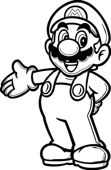 Happy Mario coloring page - Download, Print or Color Online for Free