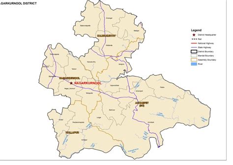 Nagarkurnool District Map, Assembly Constituencies, New Mandals - Hello AP and Telangana