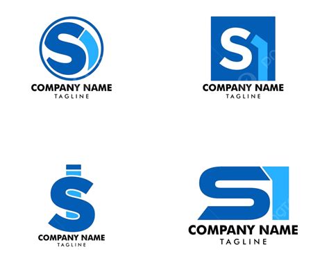 Design Templates Of Si Logo Initials Set Line Logo Vector, Set, Line, Logo PNG and Vector with ...