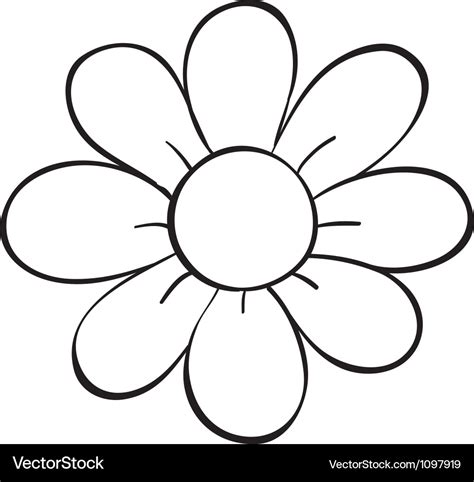 A flower sketch Royalty Free Vector Image - VectorStock