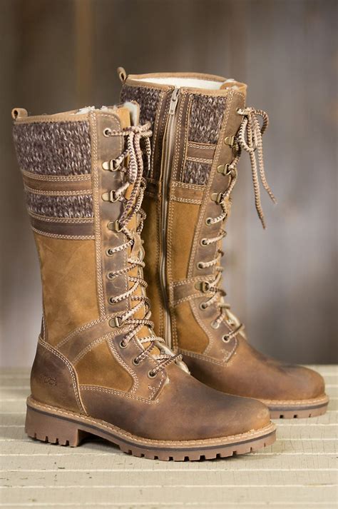 Women's Bos & Co Holding Wool-Lined Waterproof Leather Boots | Overland