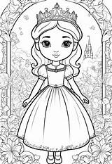 Princess Coloring – Color My Pages sketch template