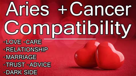 Aries and cancer Zodiacs Relationship Friendship Marriage Compatibility 100% True facts - YouTube