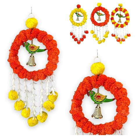 Chictail 1 Ct Parrot Marigold Jhoomar Decor, Mehndi Decoration, Wedding ...