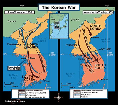 Korean war map