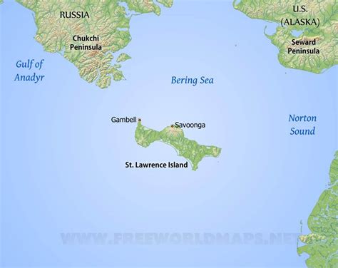 St. Lawrence Island map