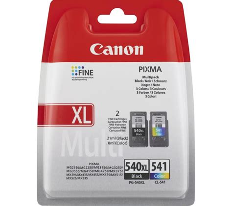 CANON PG-540 XL & CL-541 Black & Tri-colour Ink Cartridges - Twin Pack ...