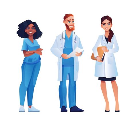 Premium Vector | Doctors and nurses healthcare workers team