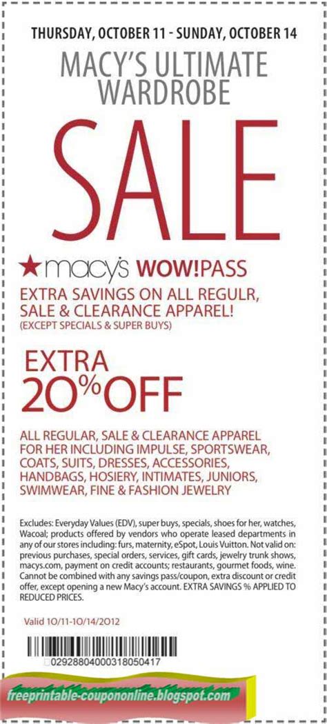 Printable Coupons 2019: Macy's Coupons