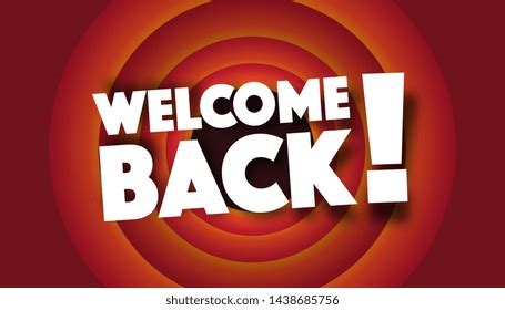 Welcome Back On Cartoon Background Stock Illustration 1438685756 | Shutterstock