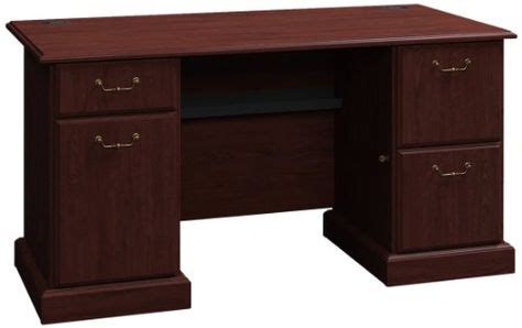 Bush Double Pedestal Desk, 60-Inch by 30-Inch by 30-Inch, Cherry (With images) | Double pedestal ...