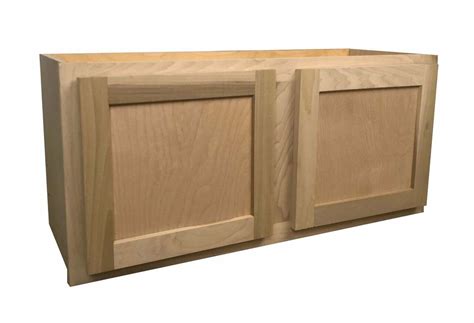 Kitchen Wall Cabinet | Unfinished Poplar | Shaker Style | 33x15x12 in.