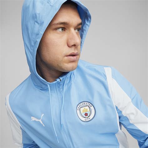 Puma | Manchester City Anthem Jacket Adults | Blue/White | SportsDirect.com Denmark