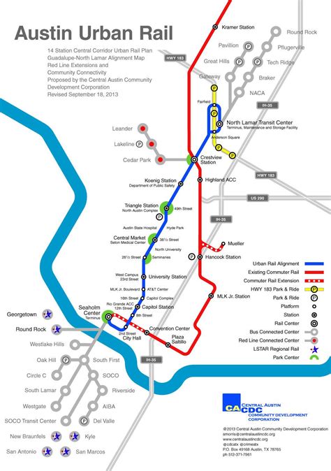 Austin metro map - Austin carte du métro (Texas - USA)