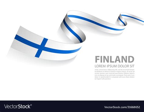 Banner with finland flag colors Royalty Free Vector Image