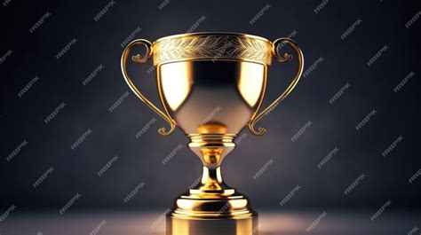 Premium AI Image | a gold trophy with a gold design on it