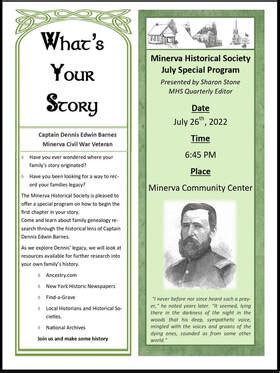 Past Programs - MINERVA HISTORICAL SOCIETY