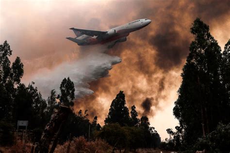 Fight Continues Against More Than 70 Active Wildfires In Chile