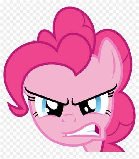 Pinkie Pie Angry Face - Free Transparent PNG Clipart Images Download