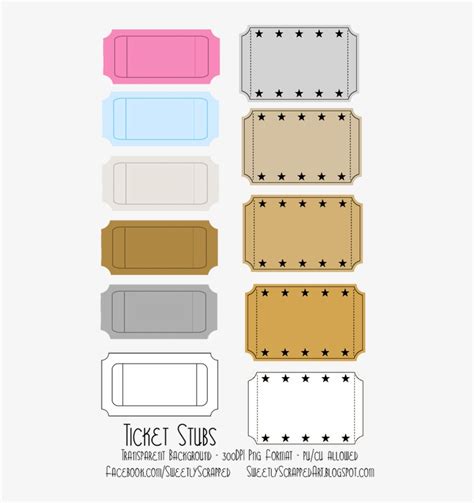 Download Blank Ticket Png Sample Claim Stub Template Clipart Png ...