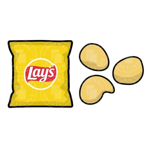 Bag of Chips Lay's Potato Chips Logo Yellow Bag of Chips - Etsy India