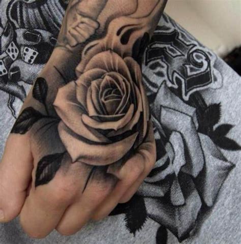 tattoo hand - Pesquisa Google | Rose hand tattoo, Hand tattoos for ...