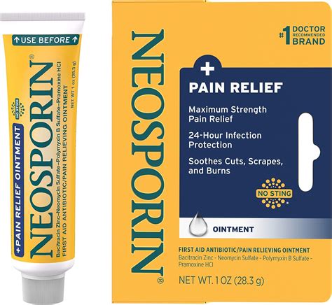 Amazon.com: Neosporin + Maximum-Strength Pain Relief Dual Action Antibiotic Ointment with ...