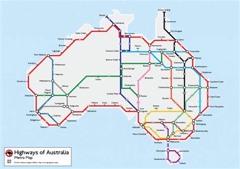 Australia Metro Map final lowres | The Map Kiwi